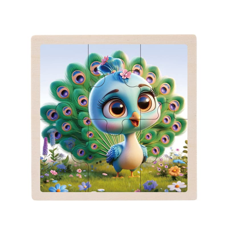 Деревʼяні пазли 6 деталей (в асортименті) - зображення 1